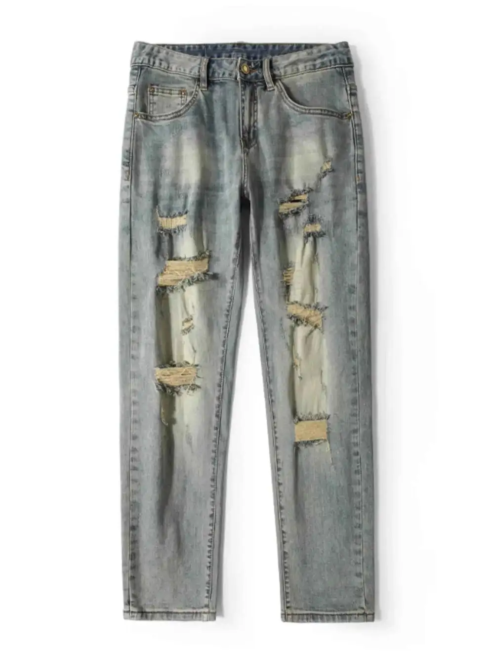 Modern Distressed Slim Fit Jeans