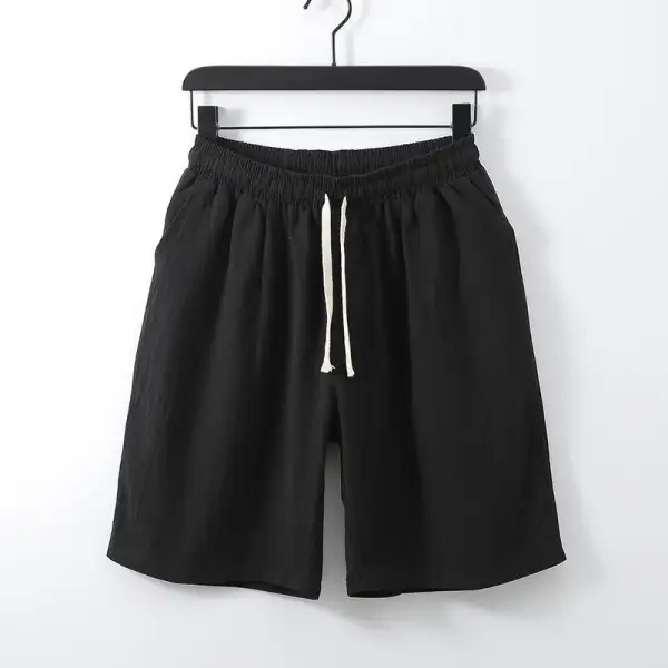 Pocketed Cotton Blend Shorts