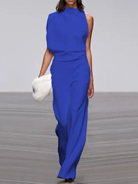 Layered Halter Neck Jumpsuit