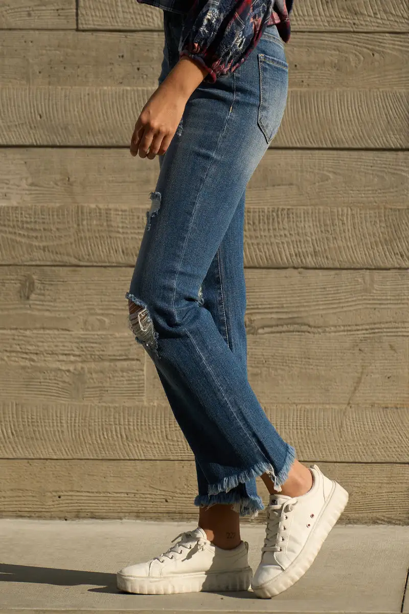 Cropped Bootcut Jeans
