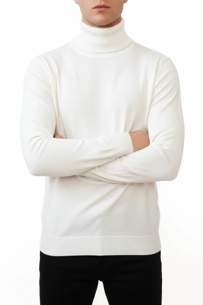 Everyday Slim Fit Viscose Turtleneck Sweater