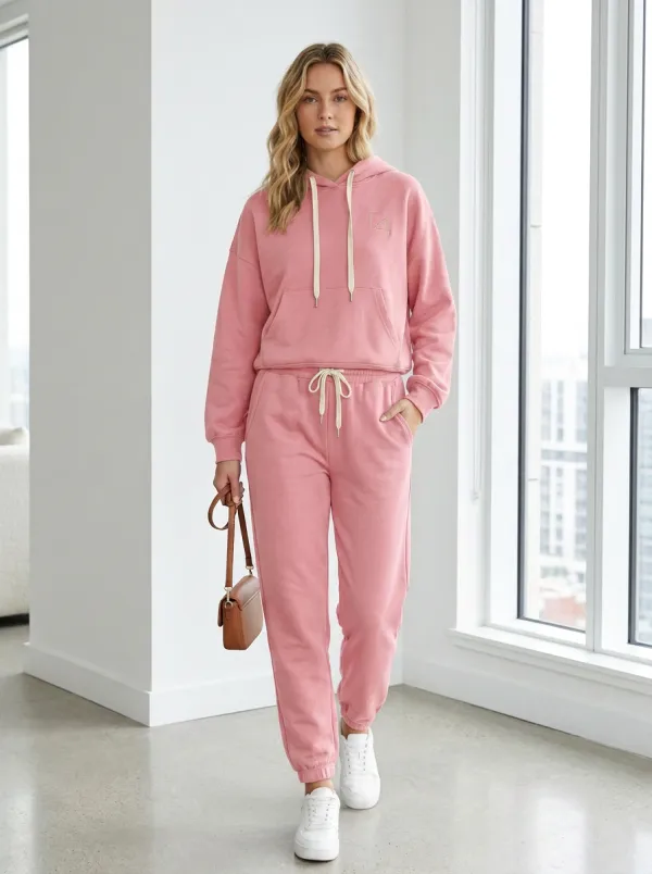 Women's Geometric-Logo Hoodie Jogger Set