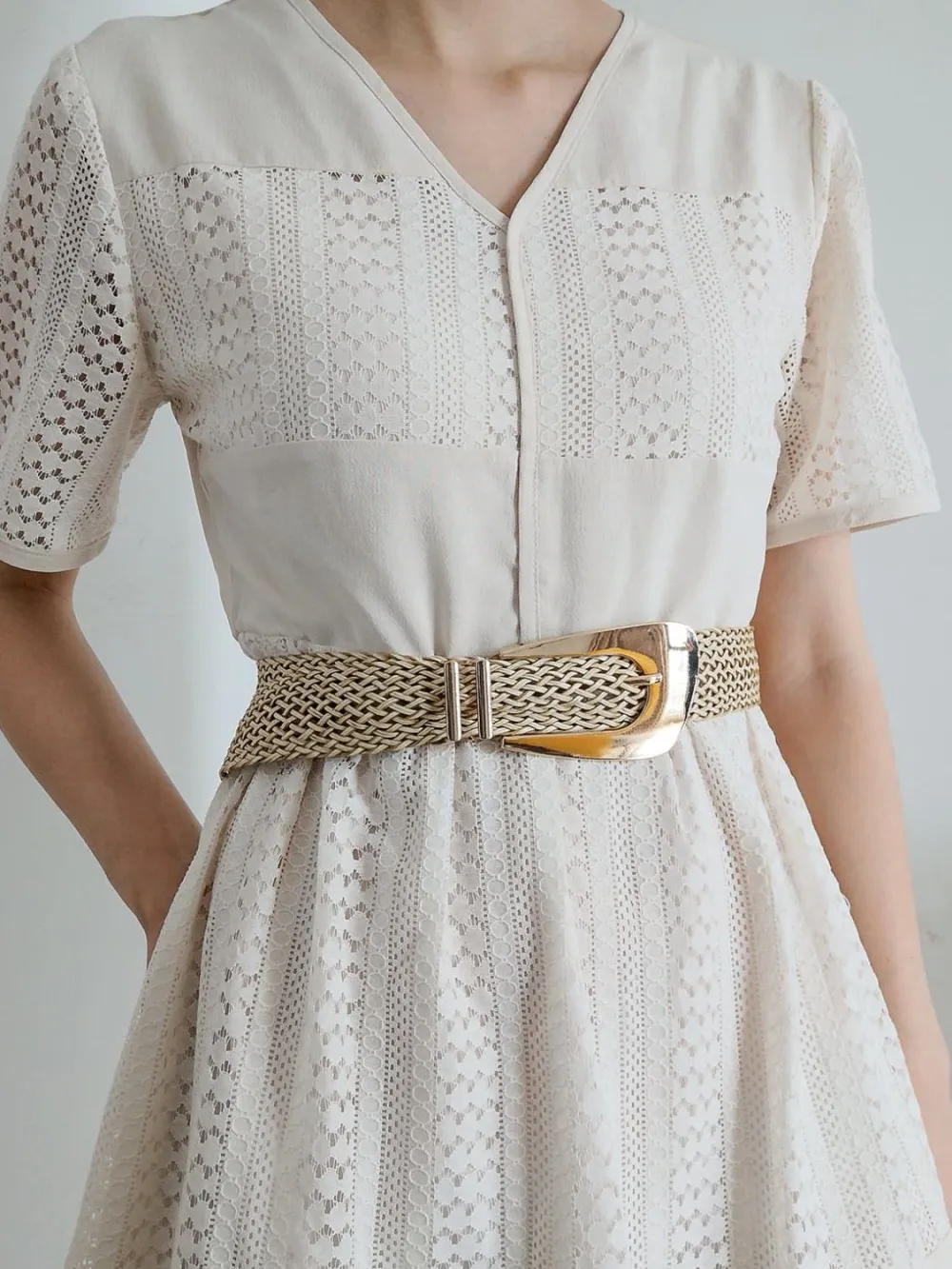 Braided Buckle Waist Belt