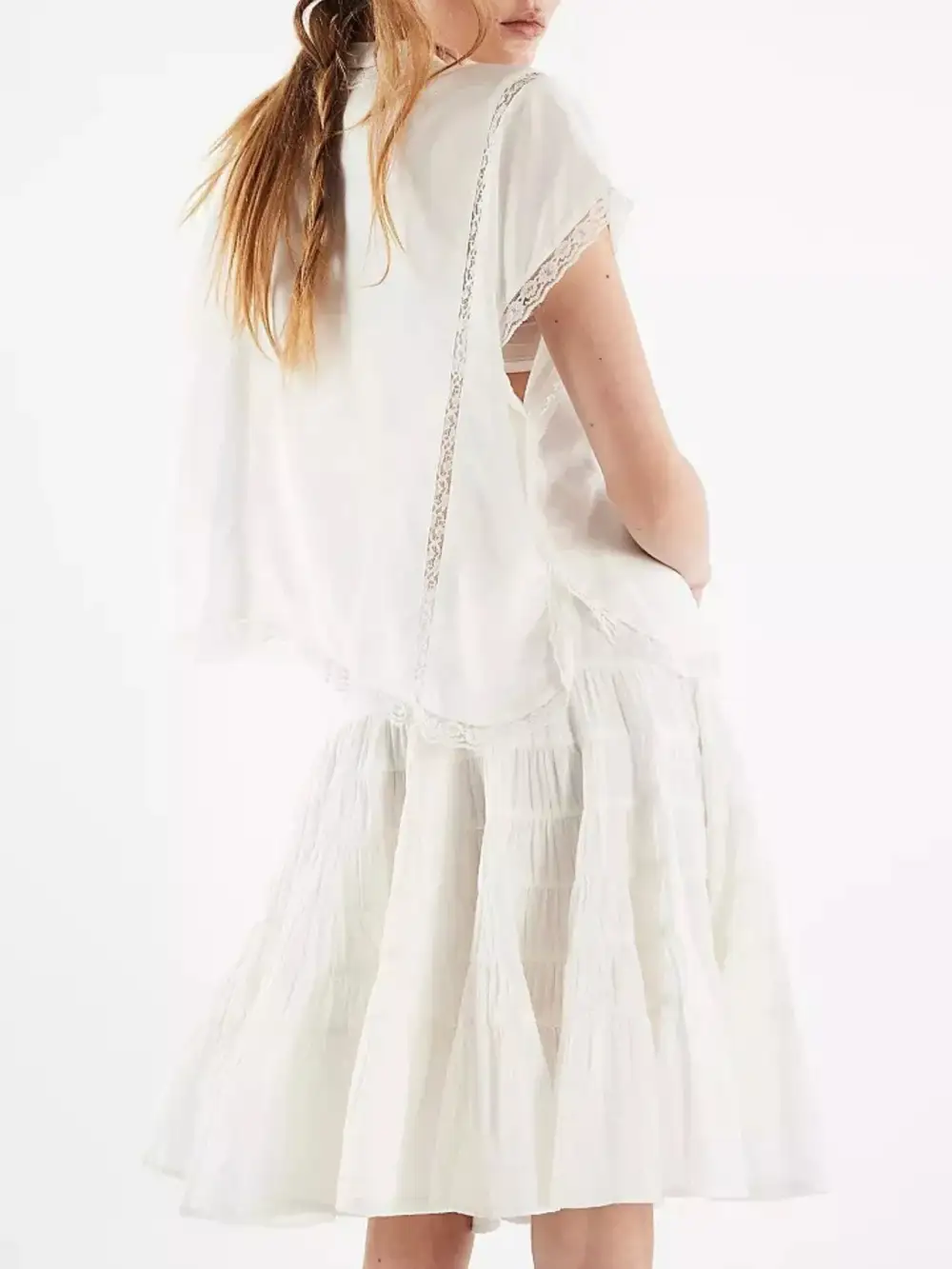 Smooth Drawstring Tiered Skirt