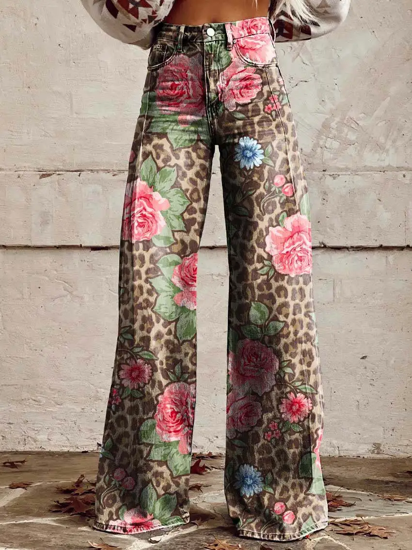 Wide Leg Floral Print