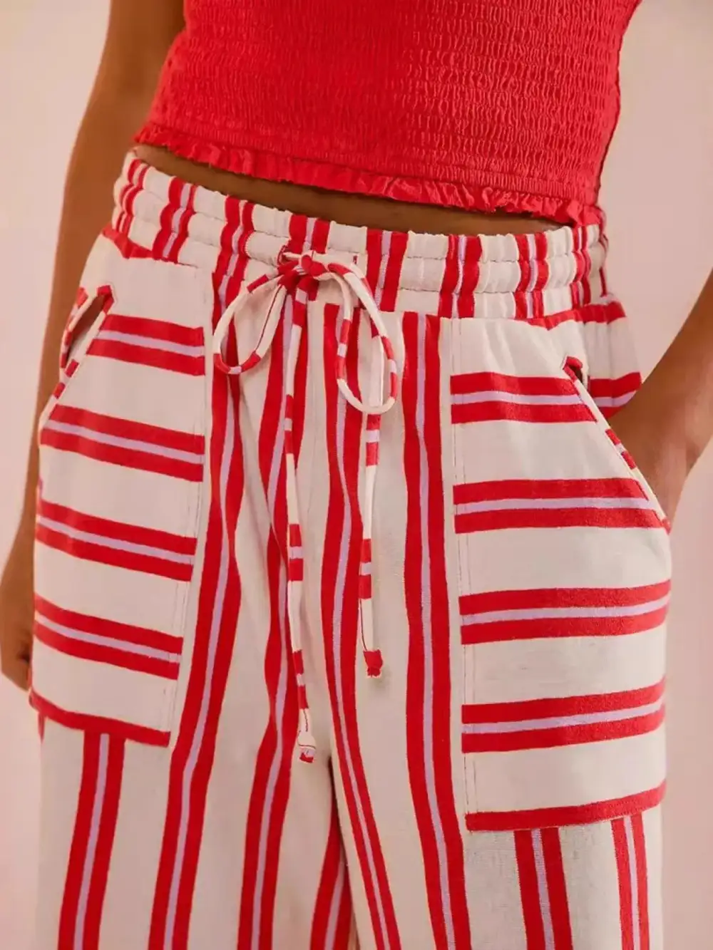 Striped Drawstring Pants