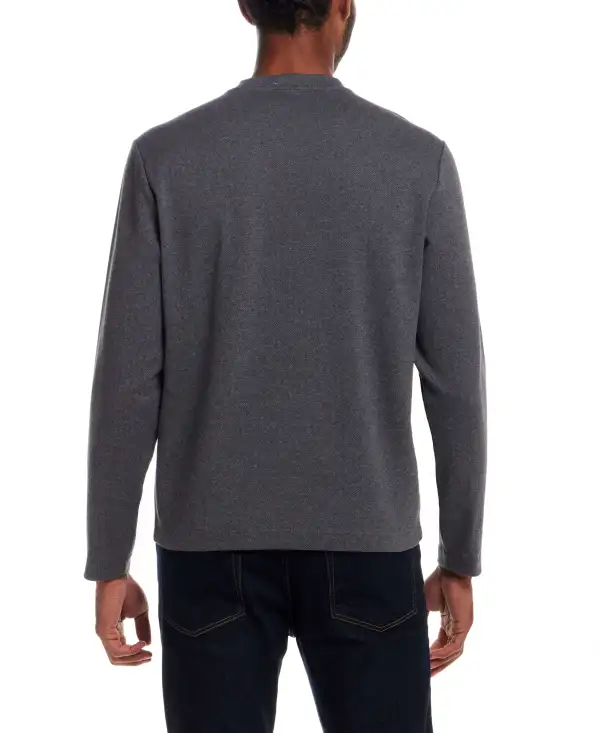 Men's Brushed Crewneck Herringbone T-Shirt