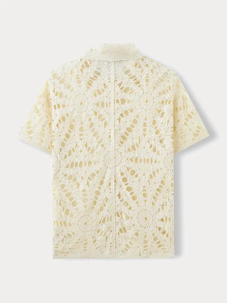 Open Stitch Utility Pocket Shirt