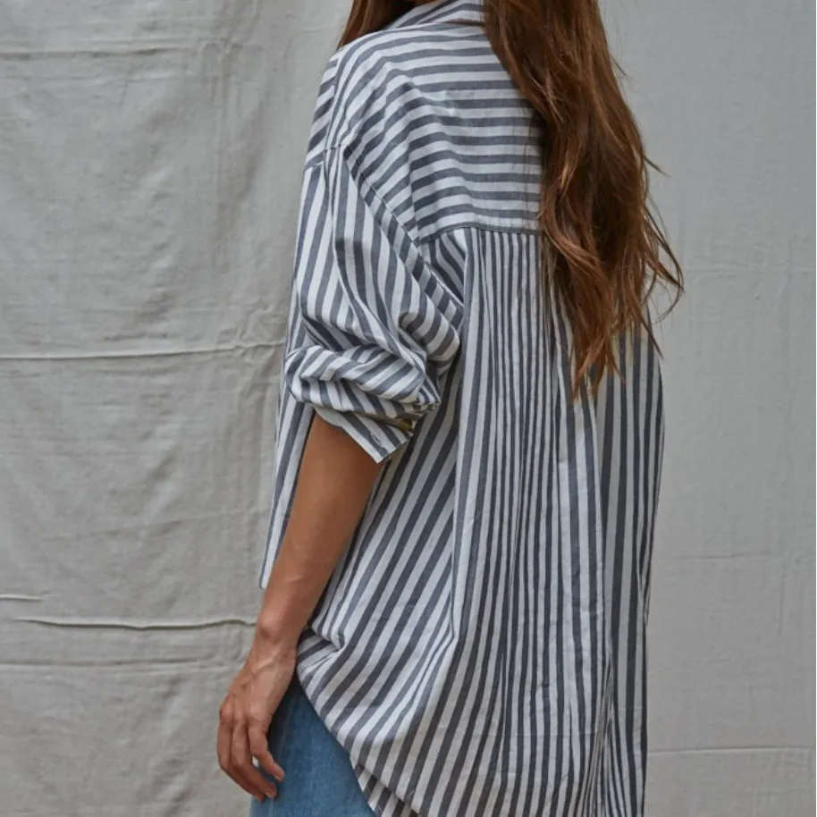 Striped Oversized Relaxed Shirt