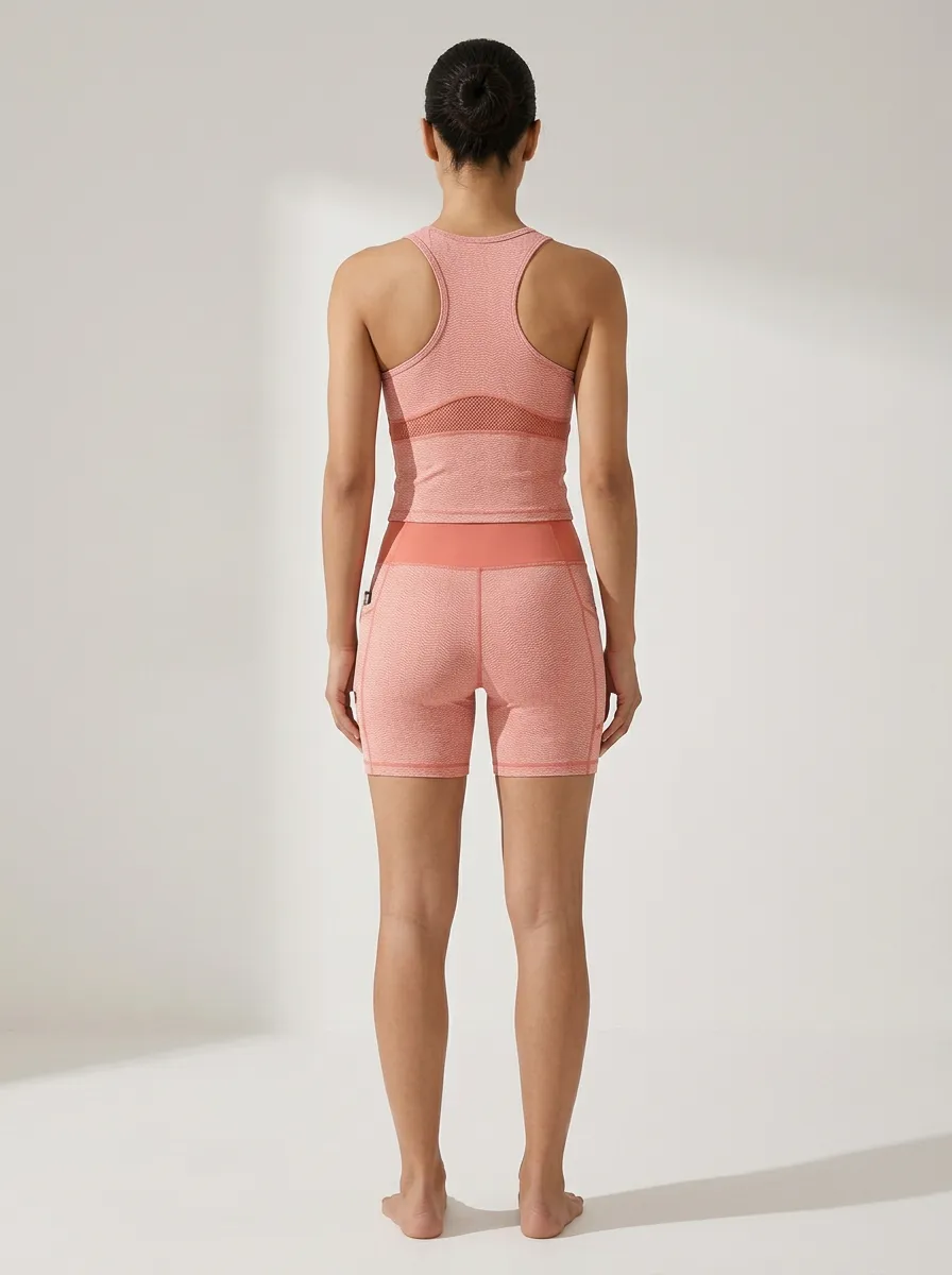 Contemporary Activewear Women's Tank Top And Sports Shorts Set