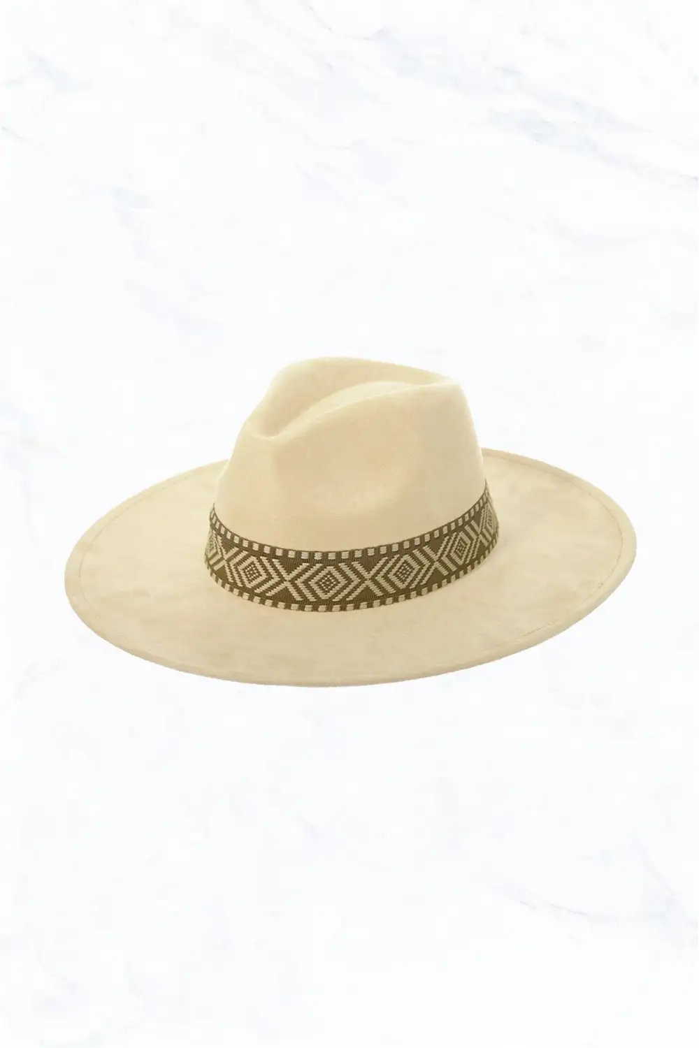 Suede Large Eaves Peach Top Fedora Hat
