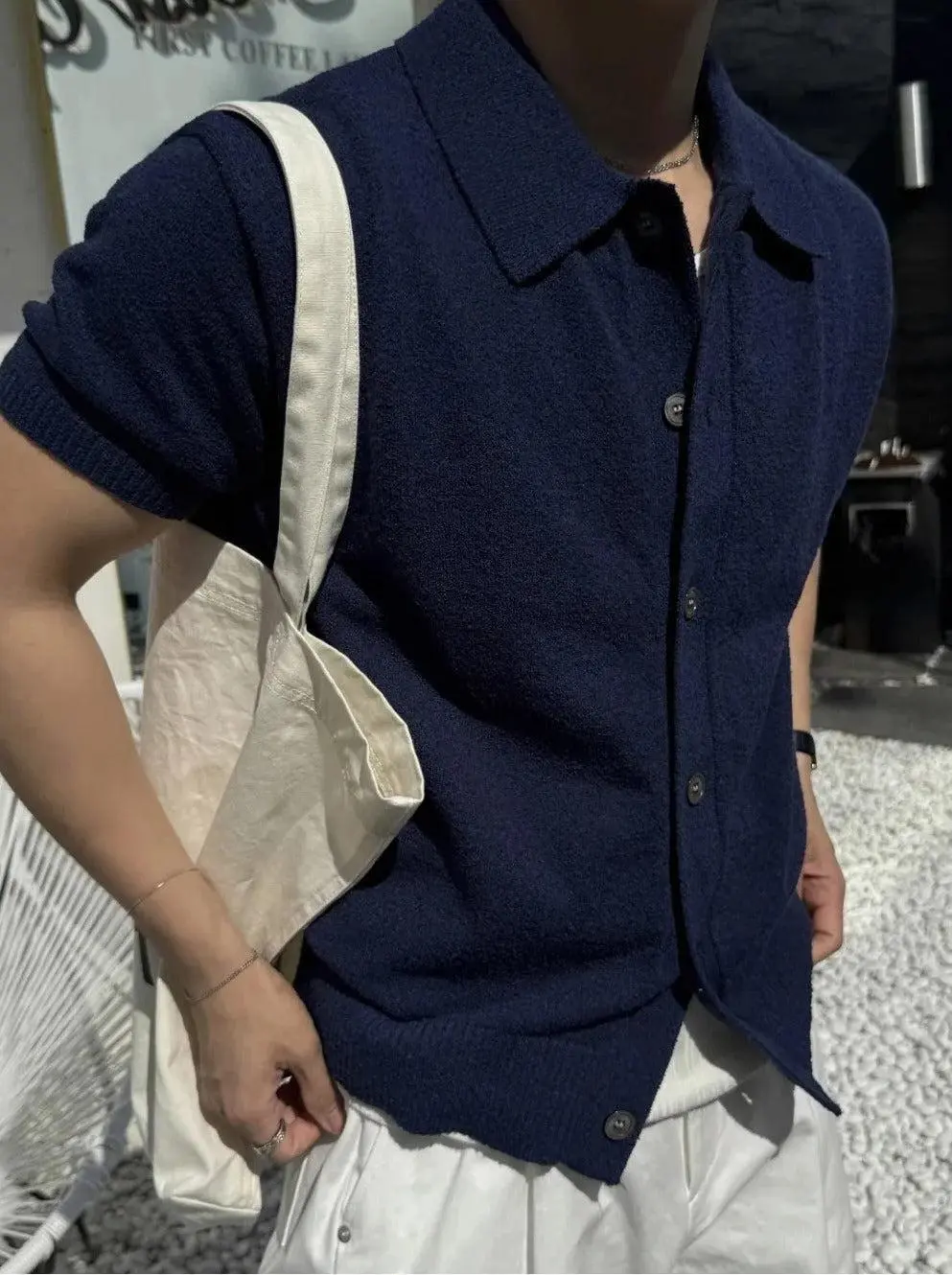 Classic Buttoned Knit Shirt