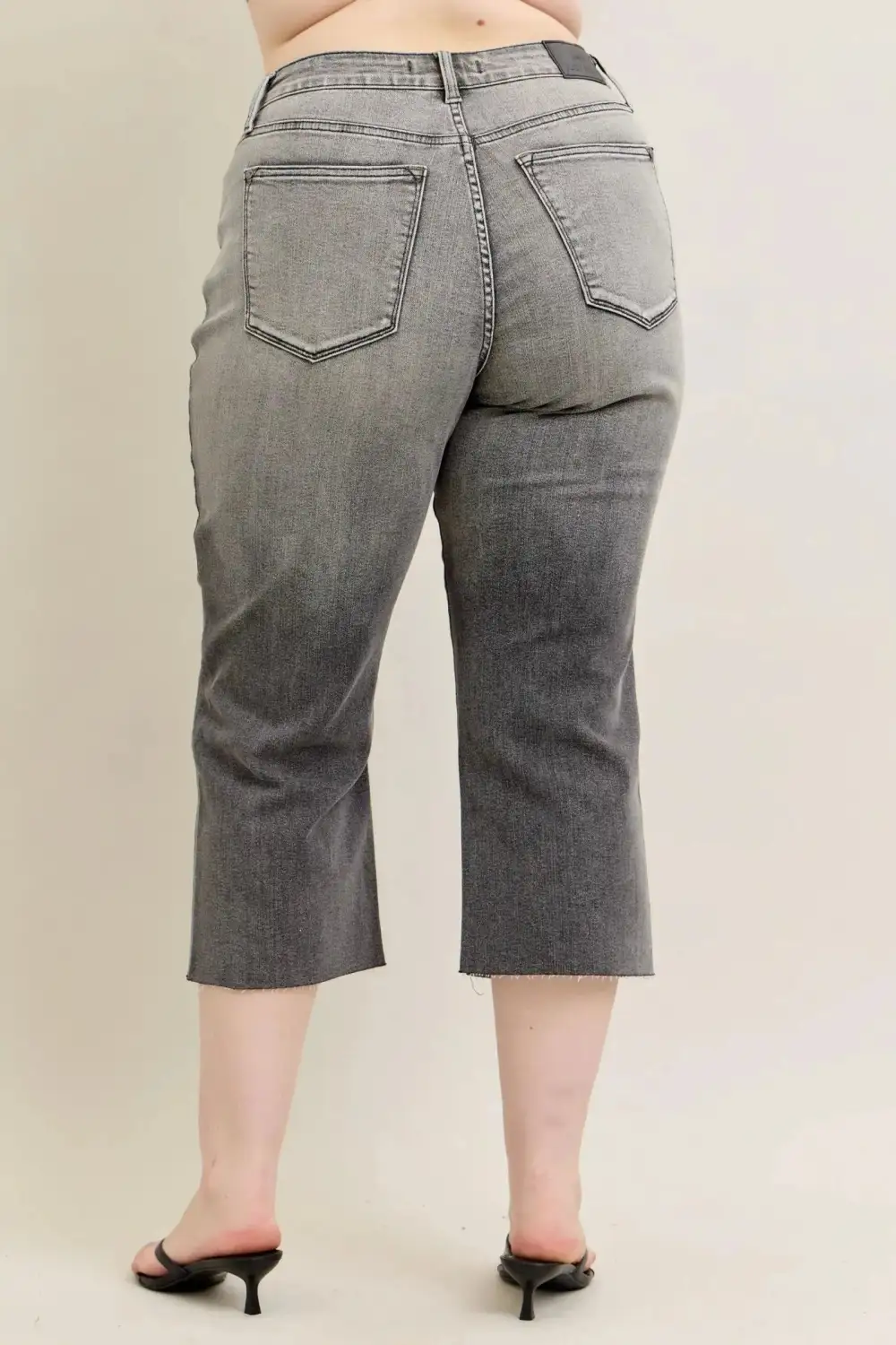 High-Waist High-Rise Cotton Denim Jeans