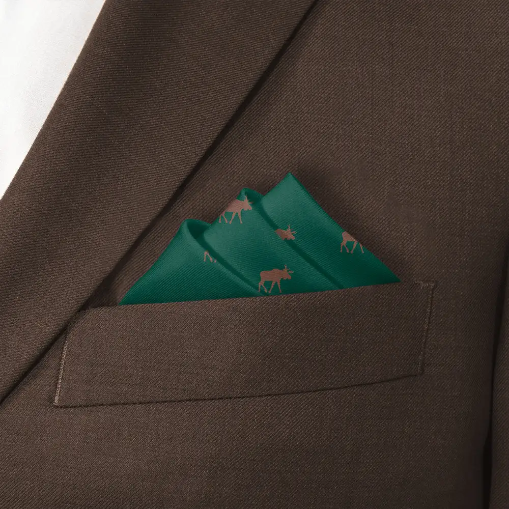Crisp Timeless Animal Motif Pocket Square