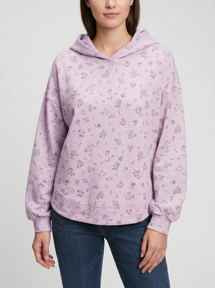 Women's Classic Botanical Floral Graphic Hoodie