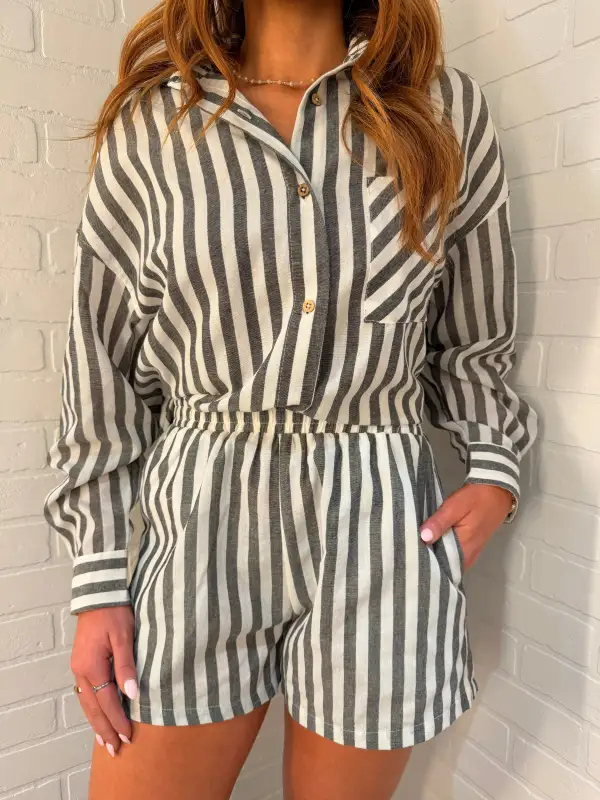 Striped Button Down Shirt