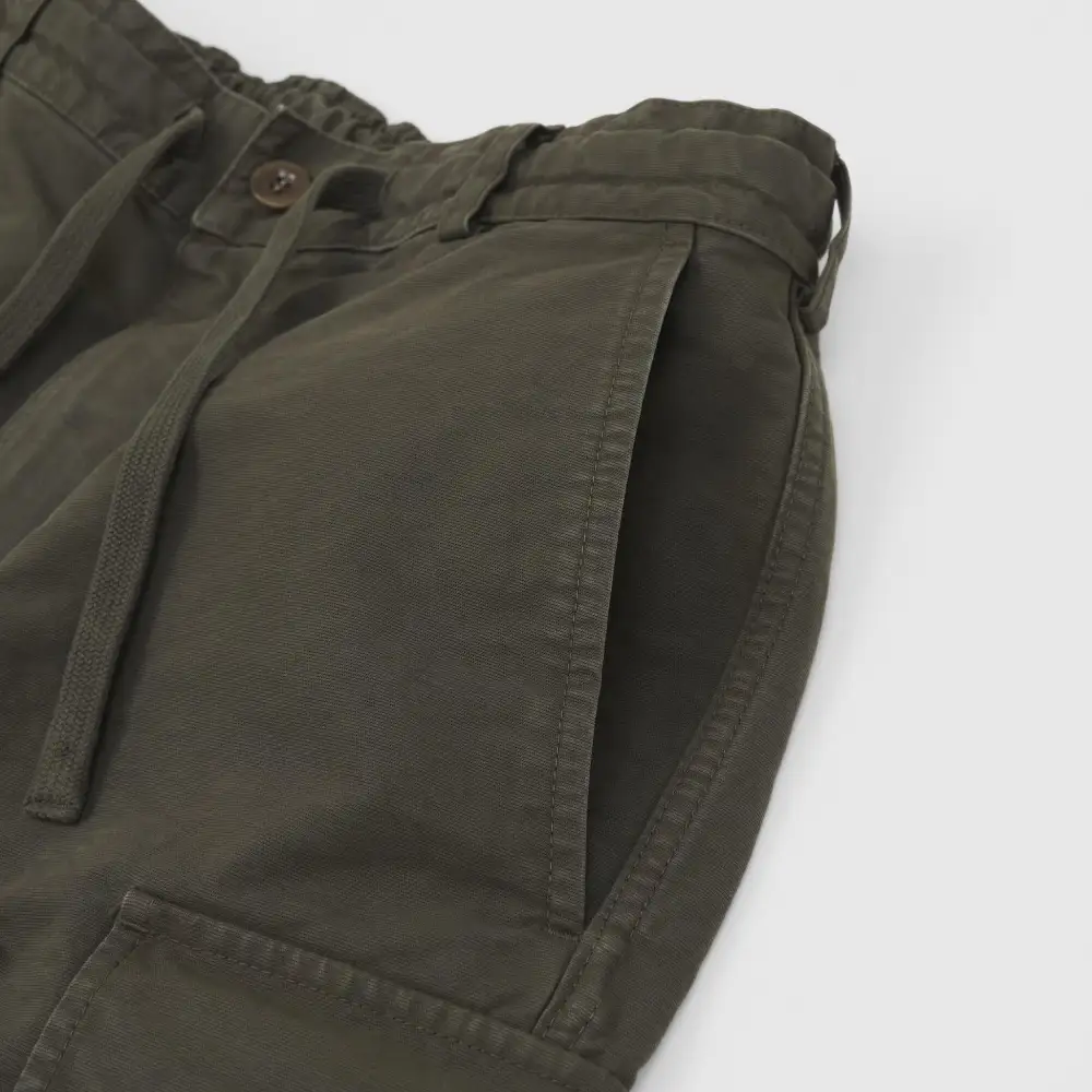 Drawstring Canvas Cargo Pants