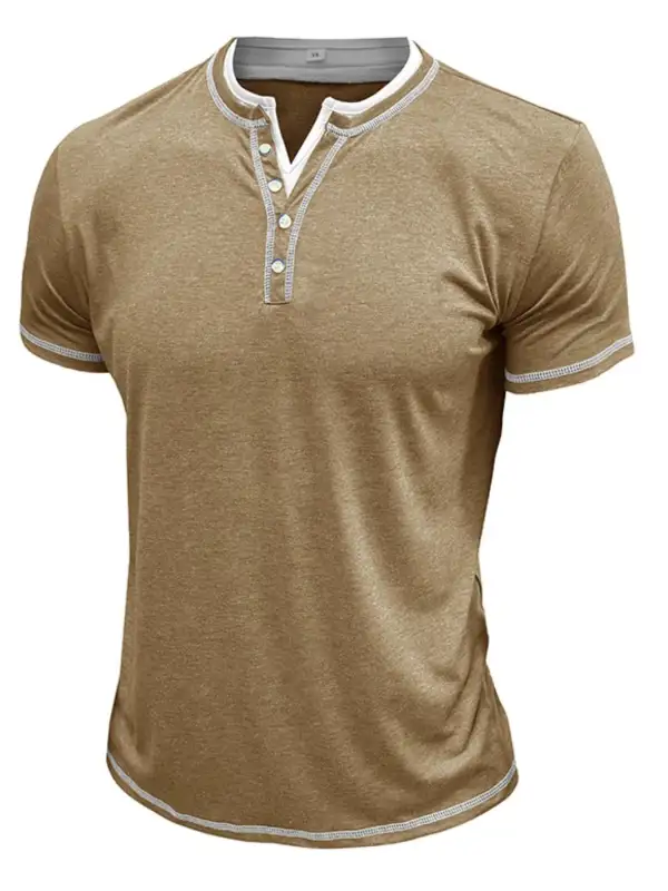 Soft Contrast Detail Collared Polo Shirt