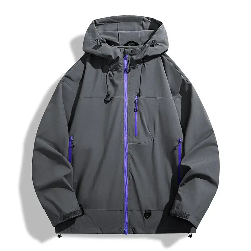 Hooded Zip Front Hiking Jacket