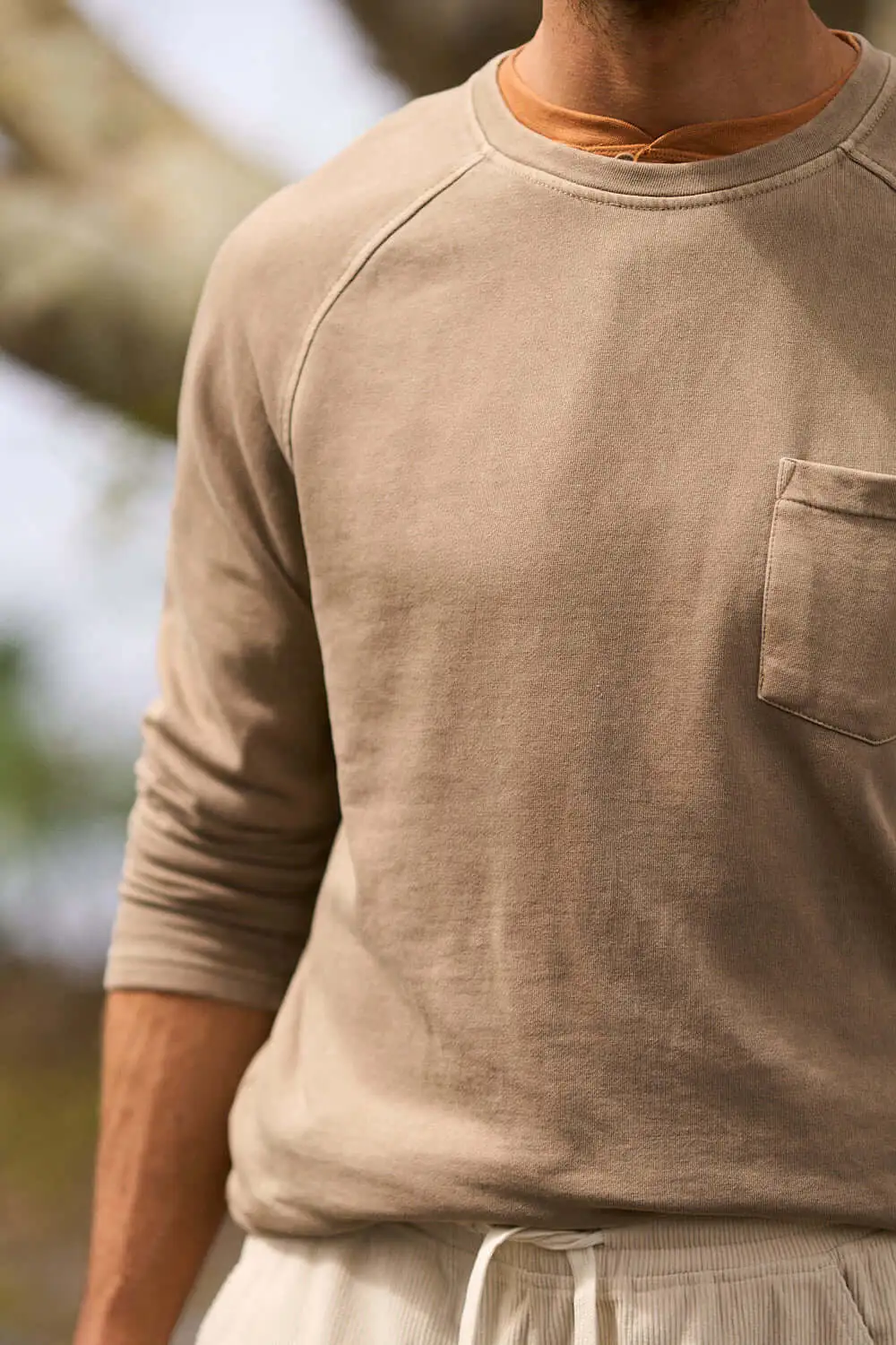 Men's Classic Brushed Crewneck Raglan Sweatshirt