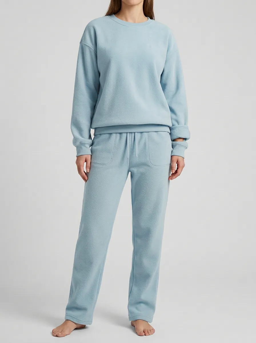Women's Crewneck Sweatshirt And Jogger Lounge Set