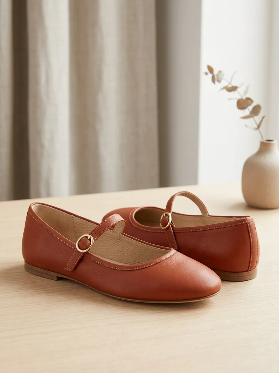 Women's Vintage Style Leather Mary Jane Shoes