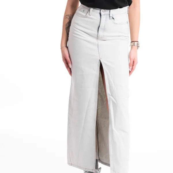 Front Split Everyday Maxi Denim Skirt