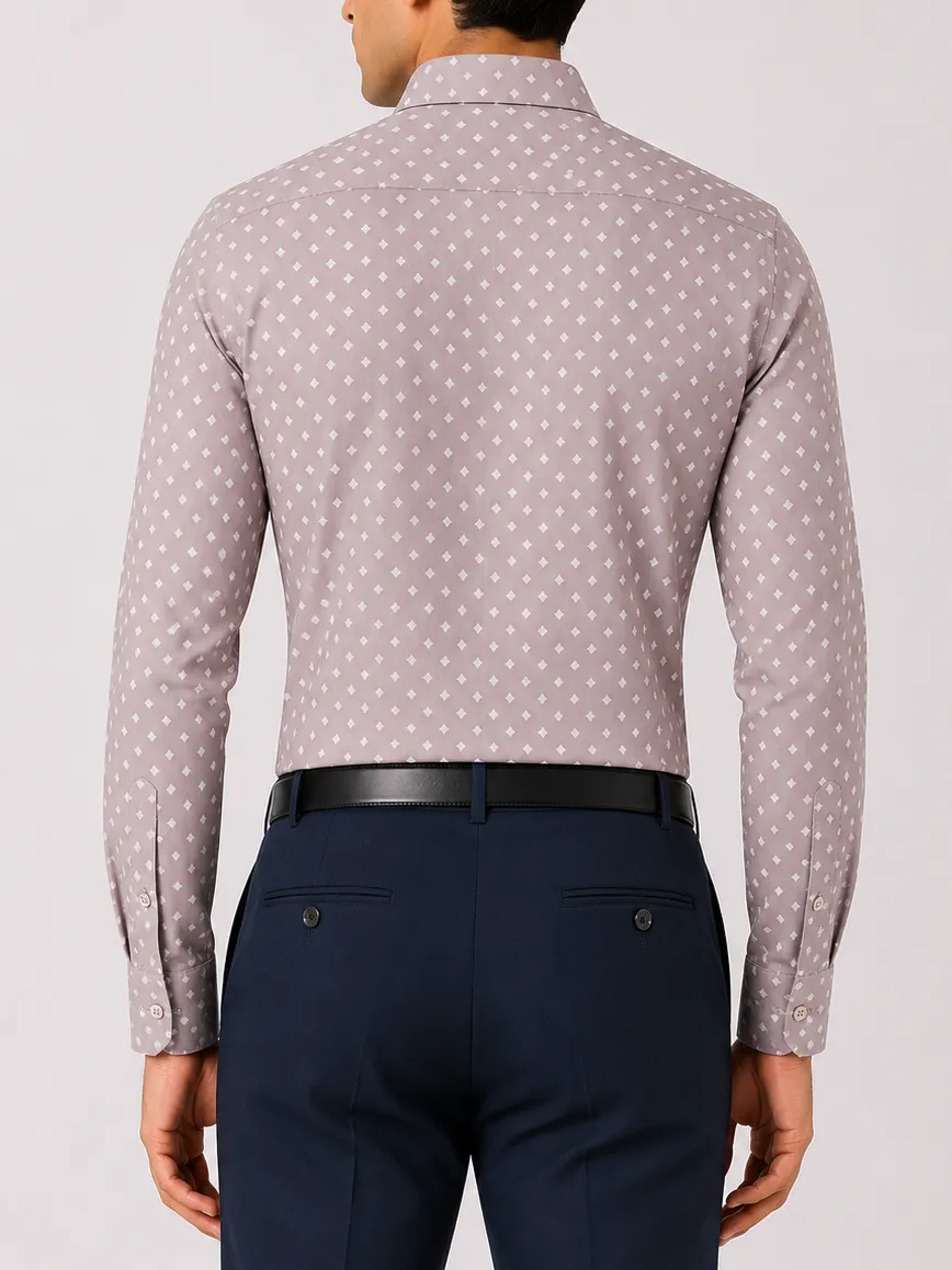 Everyday Slim Fit Printed Classic Men's Formal Shirt