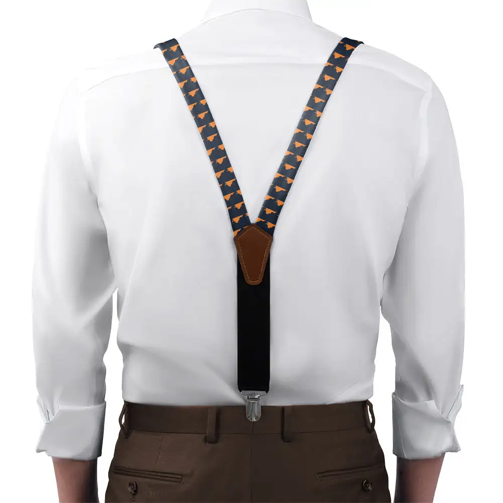 Repeating Graphic Motif Suspenders