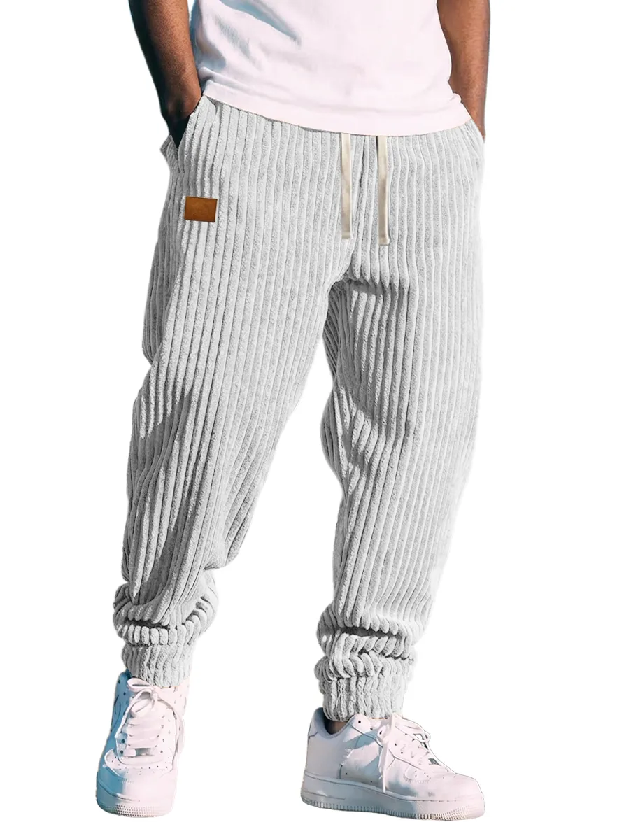 Corduroy Striped Casual Pants