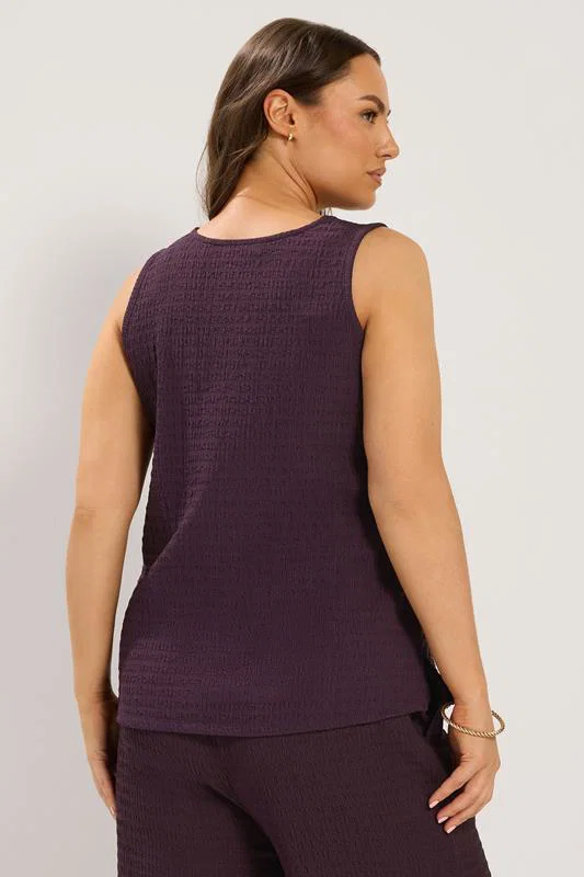 Purple Textured Waistcoat detail 3