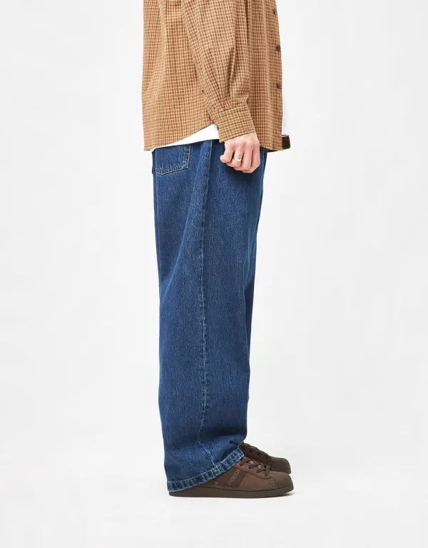 Easygoing Stone Washed Baggy Denim Jeans