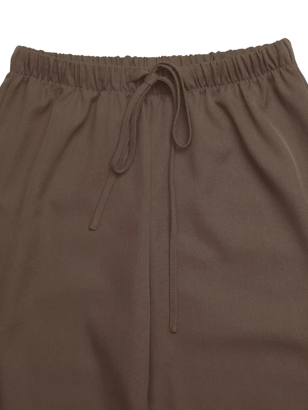 Draped Wide Leg Drawstring Pants