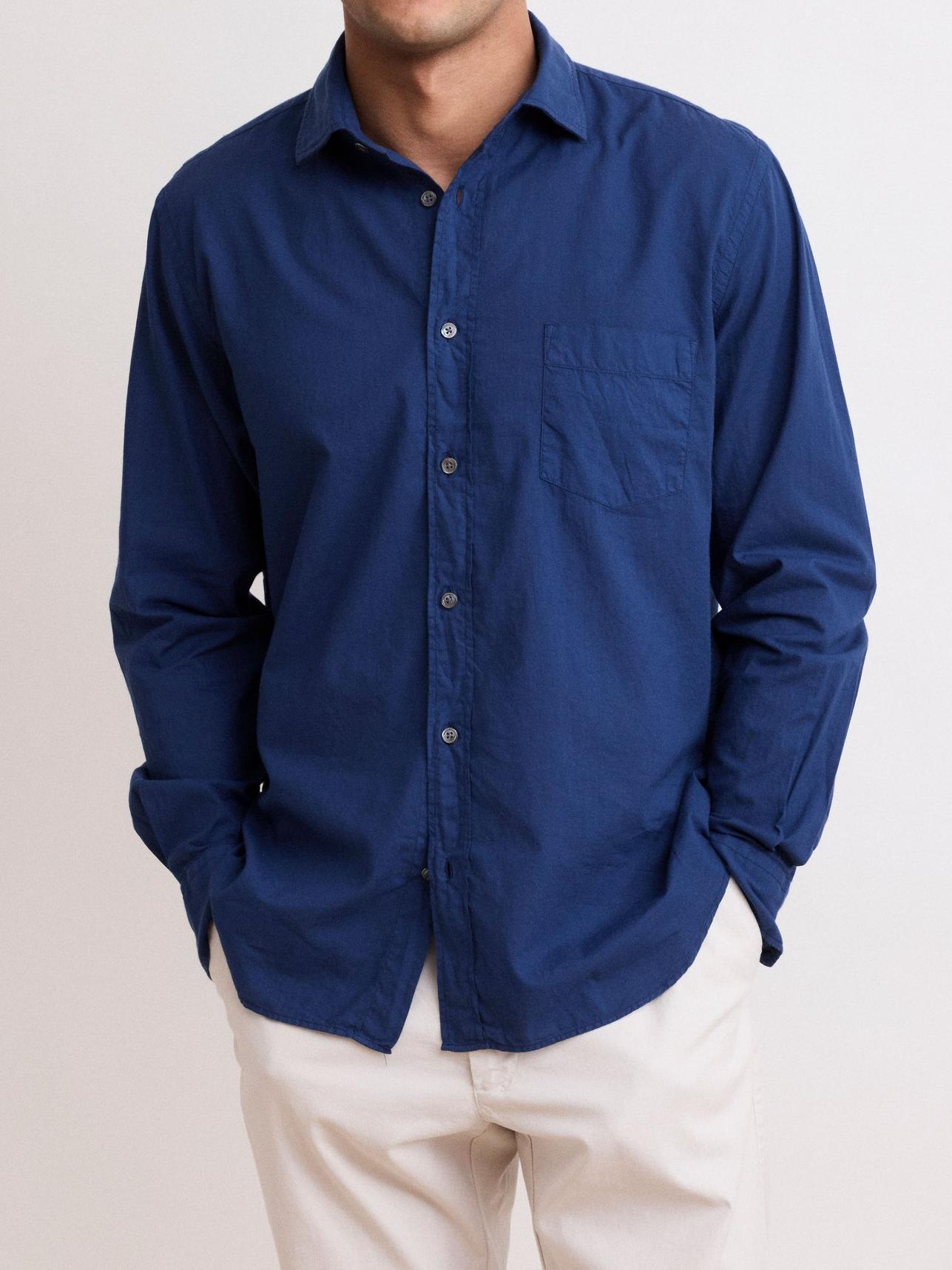 Casual Soft And Comfortable Navy Shirt