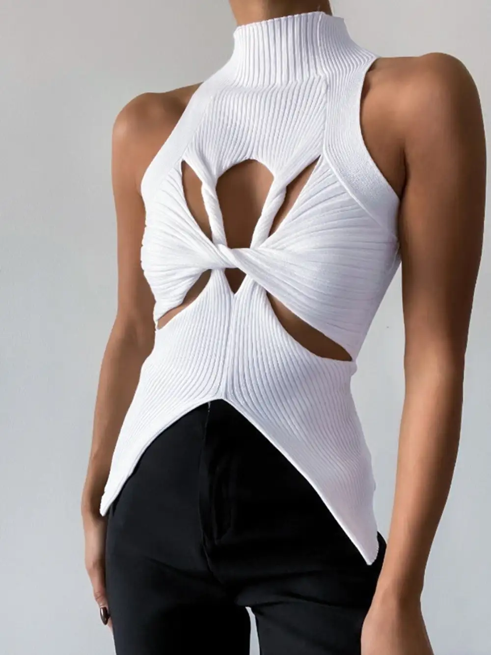 Ribbed Graphic Top