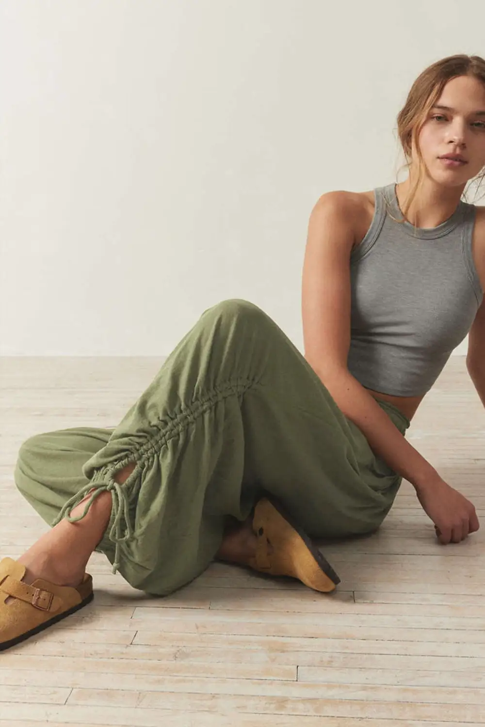 Everyday Drawstring Ruched Pants