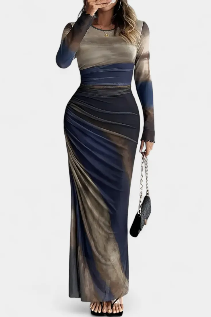 Cape Maxi Dress