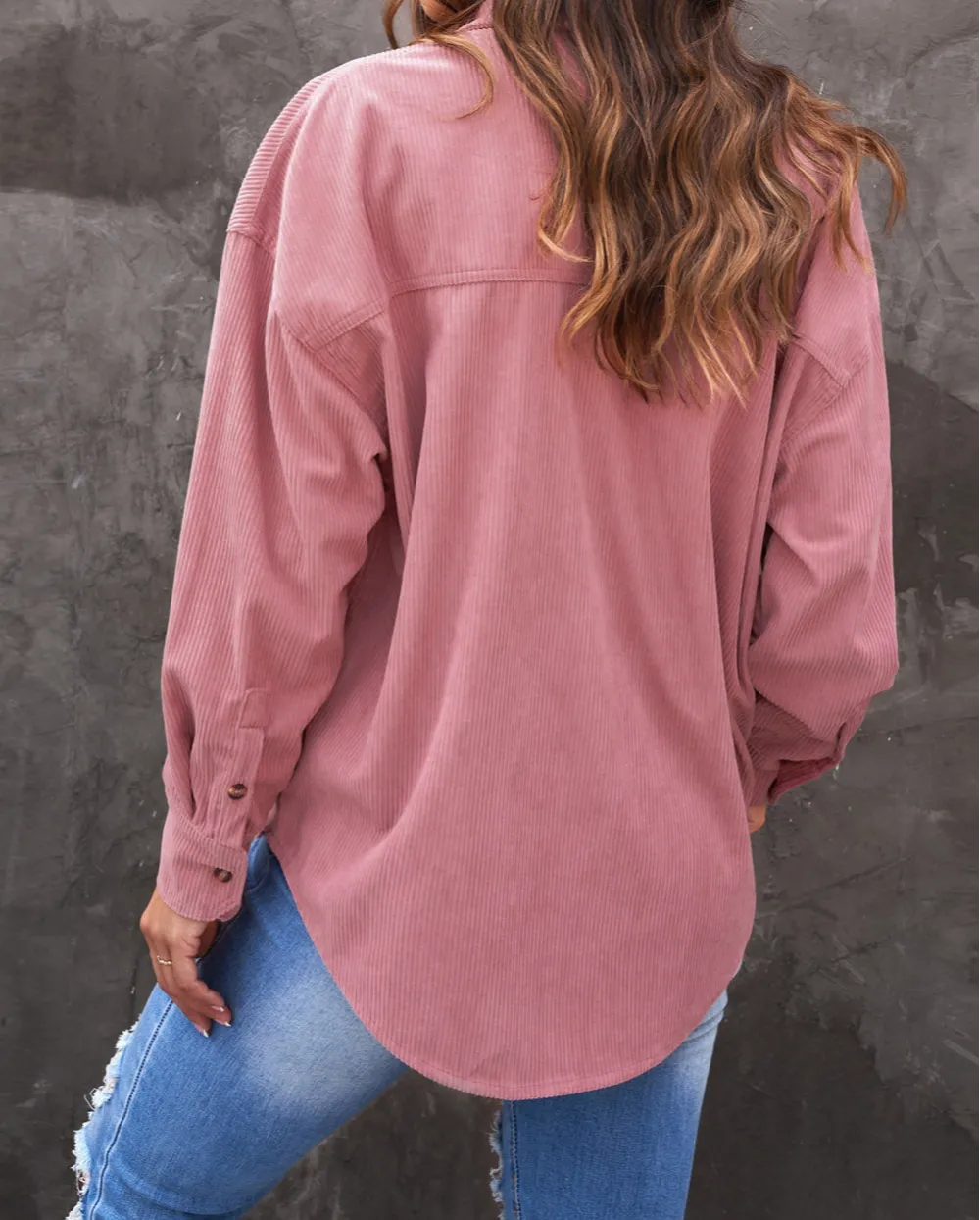Button Front Pocket Detail Shirt Blouse