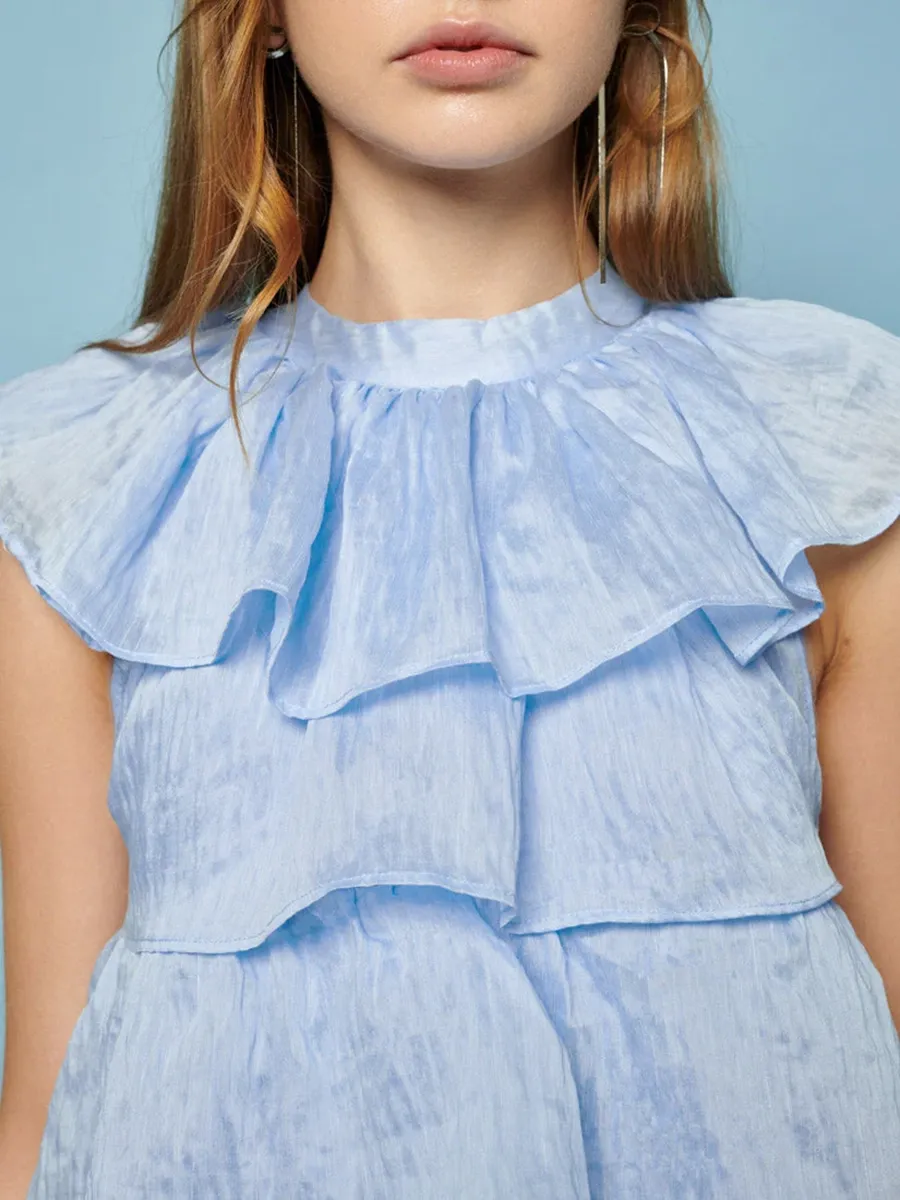 Modern Elegance Ruffle Mini Dress