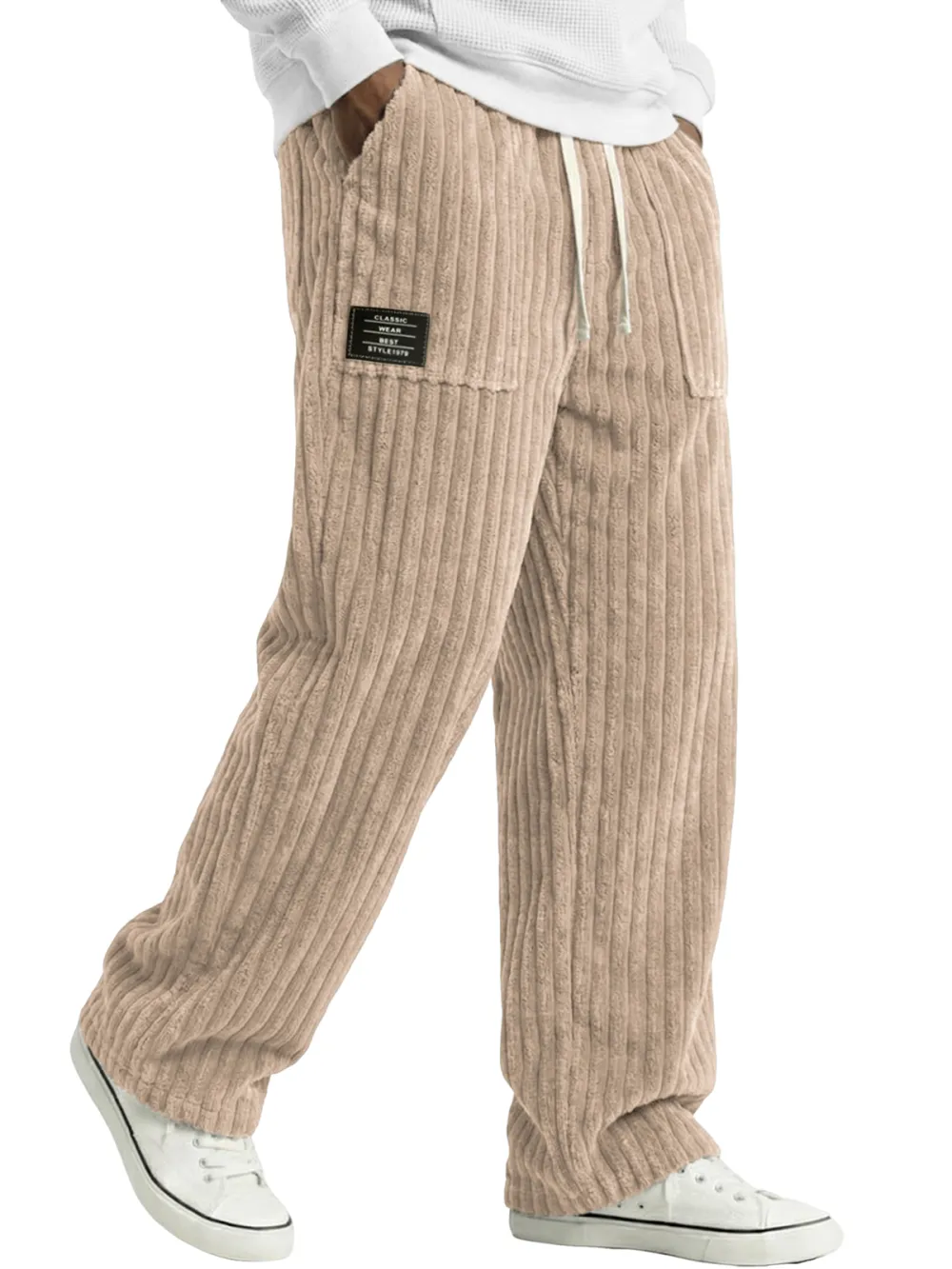 Corduroy Pocket Seamed Pants