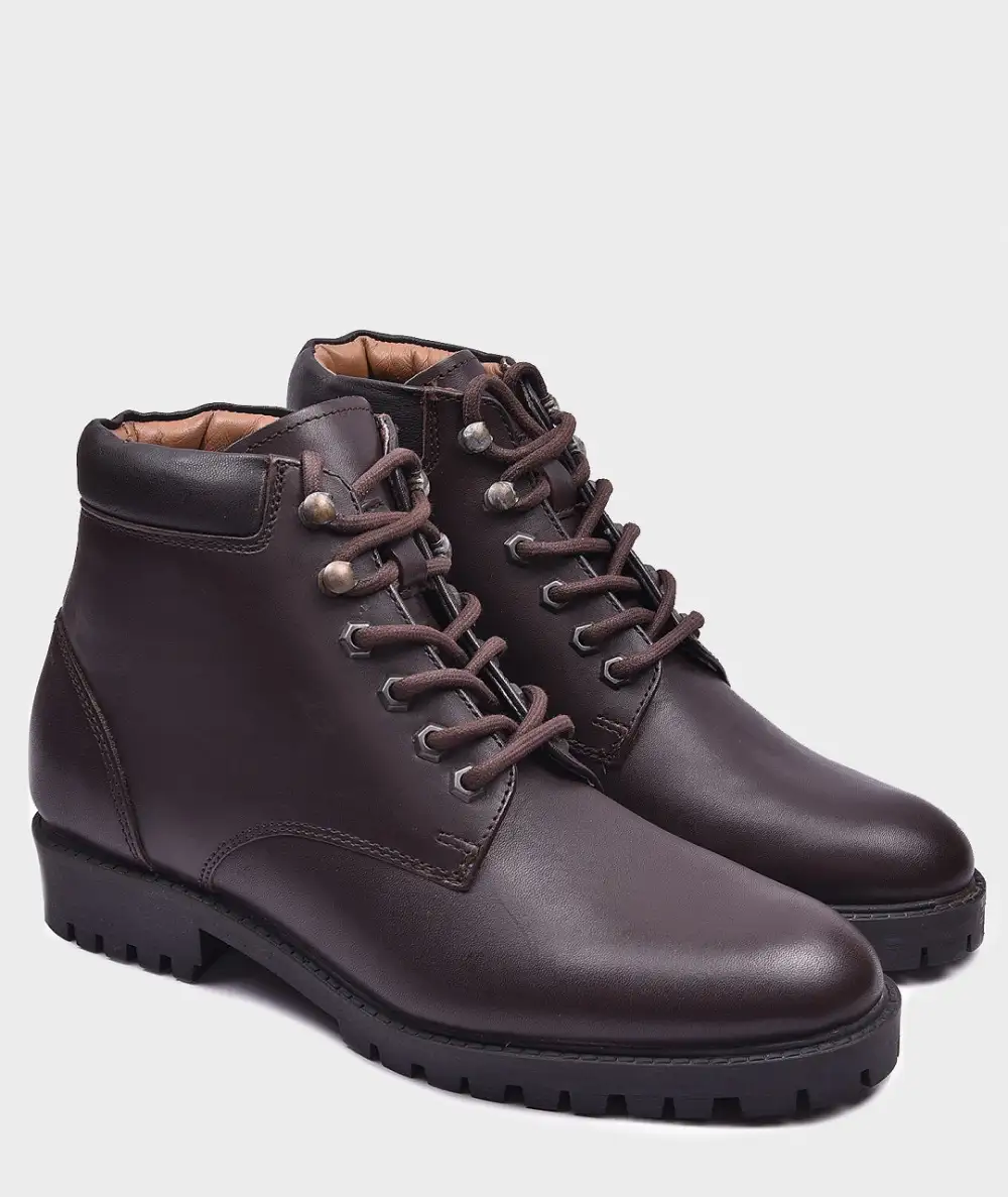 Men's Practical Country Lace Up Leather Everyday Boots