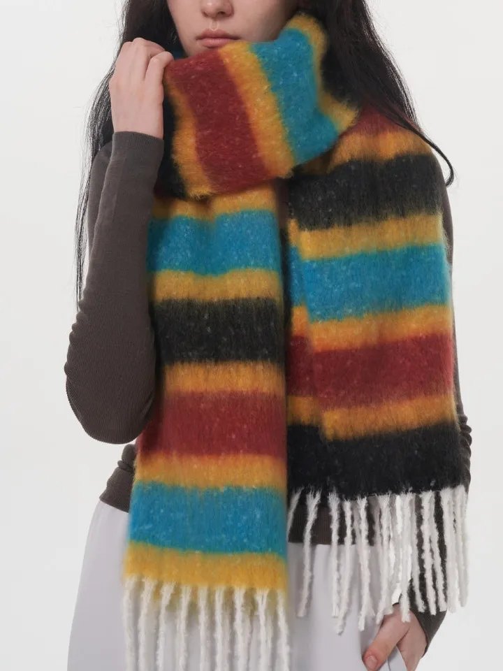 Classic Striped Blanket Scarf
