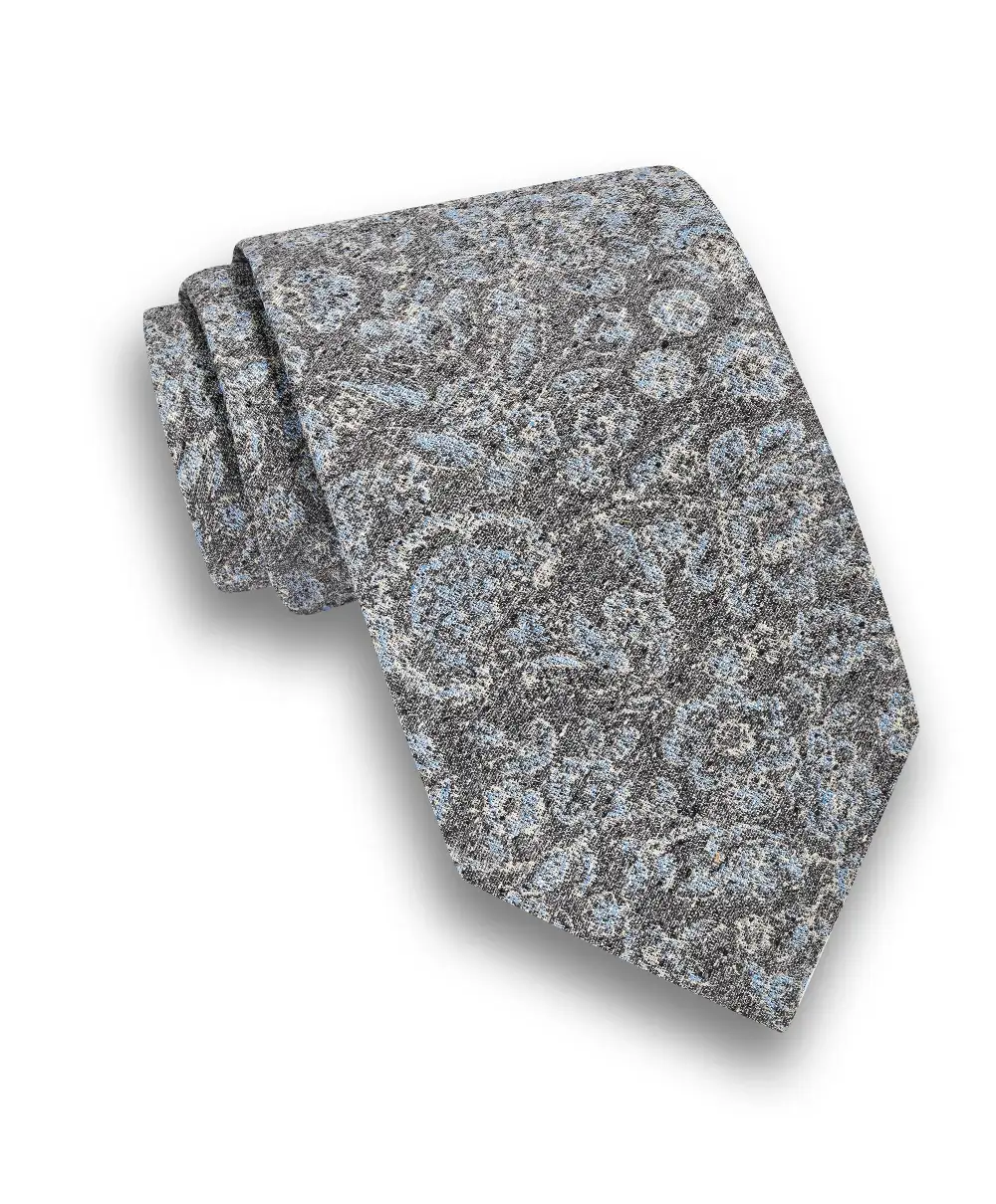 Classic Floral Silk Bourette Tie