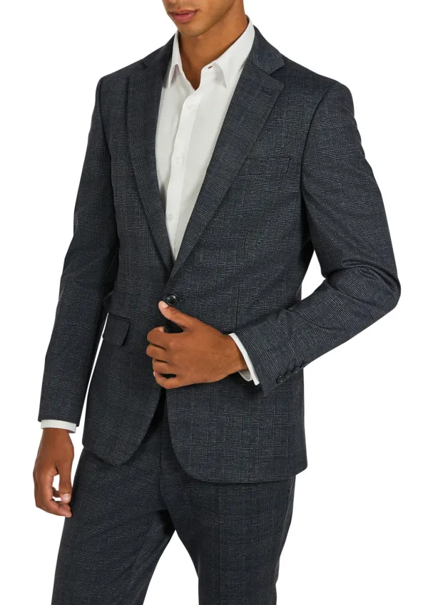 Mature Slim And Breathable Dark Gray Suit