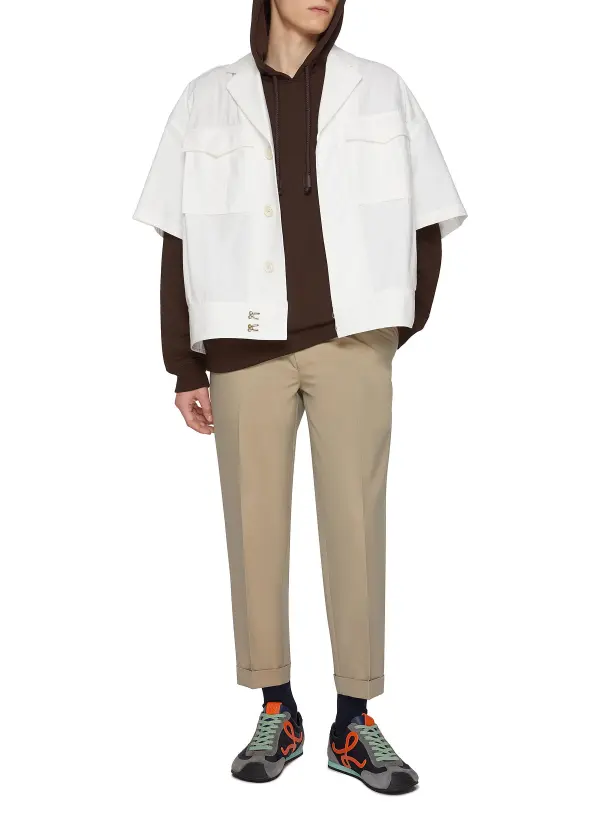 Relaxed Leisure Simple Loose White Cottom Shirt