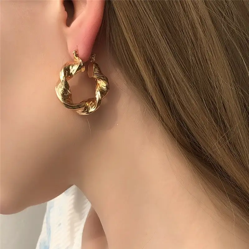 Minimal Geometric Metal Statement Earrings