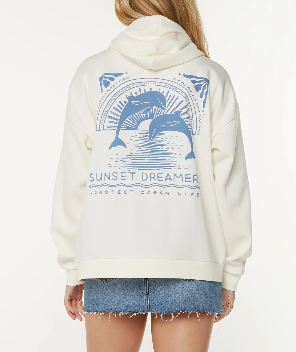 Women's Cartoon Patterned Zipper Hoodie