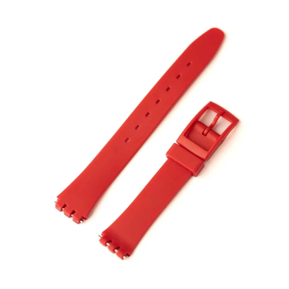Streamlined Racing Leather Rubber Watch Strap