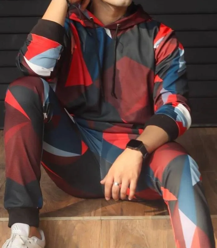 Multi Color Tracksuit Set