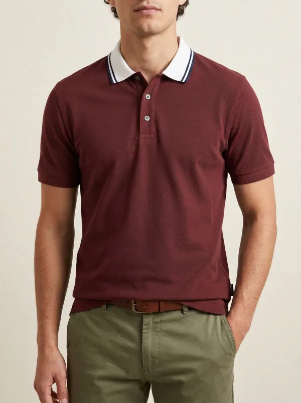 Men's Classic Weekend Contrast Collar Polo Shirt